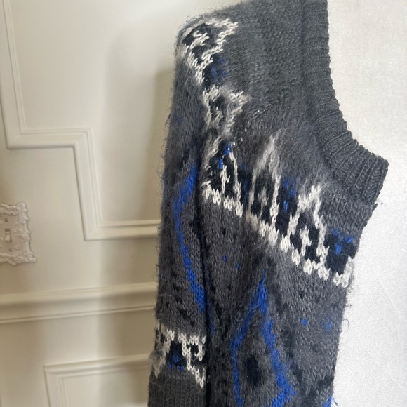 Free People Oversized Frosted Fair Isle Cardigan Jacket - Picture 8 of 10